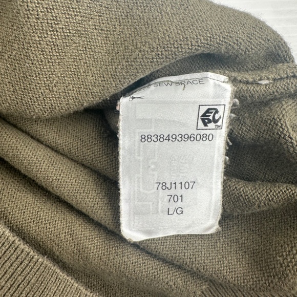 Tommy Hilfiger Men’s Large Army Green 1/4 Zip Pullover Sweater - Picture 5 of 5